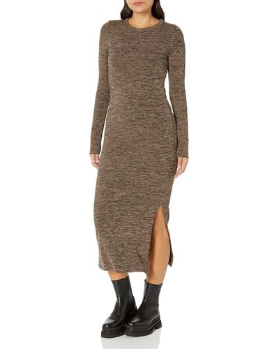 French Connection Sweeter Sweater Midi Dress Casual - Brown