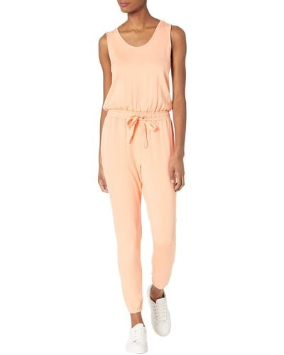 Daily Ritual Supersoft Terry Sleeveless Scoopneck Jumpsuit - Multicolor