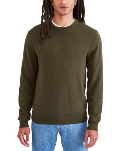 Dockers Regular Fit Long Sleeve Crewneck Sweater, - Green