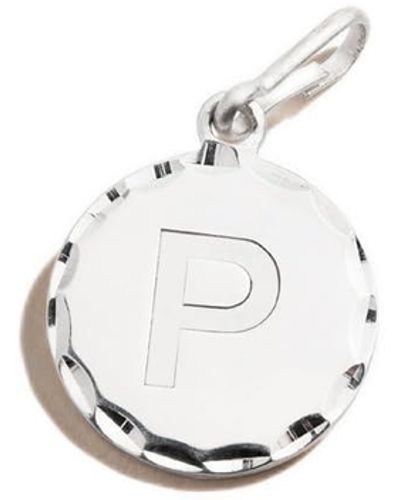 ALEX AND ANI Initial P Charm - White