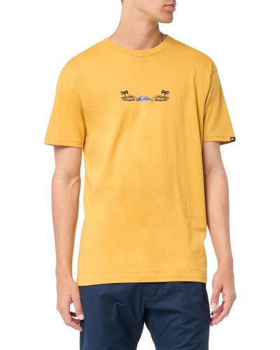 Quiksilver Surf Core Short Sleeve Tee Shirt - Yellow