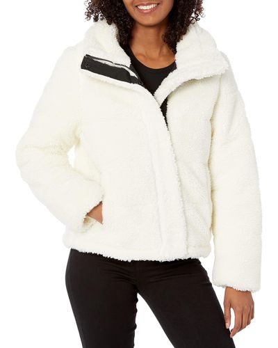 Calvin Klein Faux Sherpa Coat - White