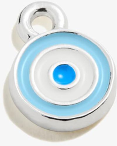 ALEX AND ANI Aa604422chss,color Infusion Evil Eye Charm,shiny Silver,blue,charm