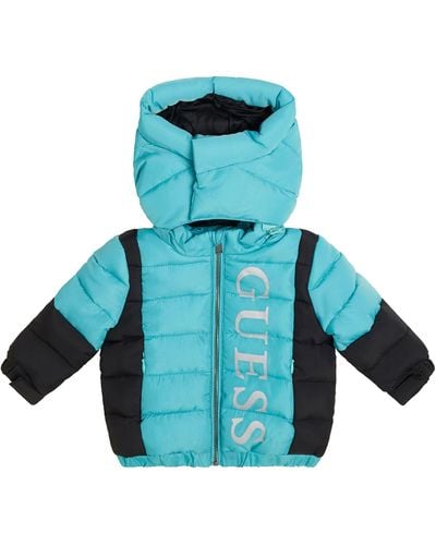 Guess Hooded Padded Jacket - Blue