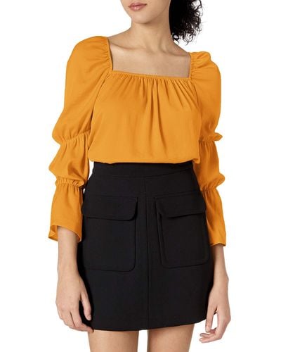BCBGeneration Tiered Sleeve Top Ull1253763 - Yellow