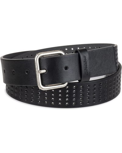 Dickies Casual Leather Perforated Belt - Black