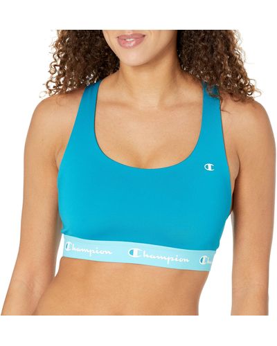 Champion , Absolute, Moisture Wicking, Moderate Support Sports Bra, Rockin Teal, X-small - Blue