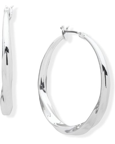 DKNY Elegant Hoop Earrings For - Beautiful Jewelry - Metallic