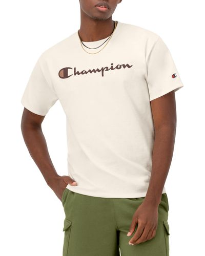 Champion , Classic Graphic, Soft And Comfortable T-shirts For , Logo - Natural