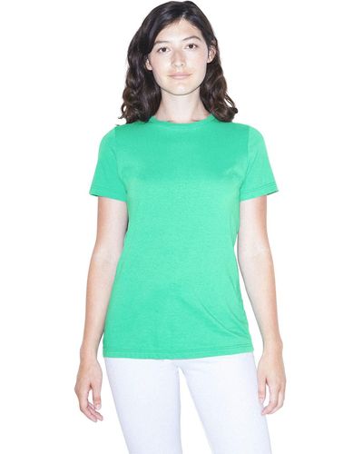 American Apparel Fine Jersey Classic Short Sleeve Crewneck T-shirt - Green
