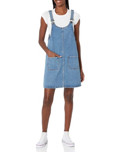 Goodthreads Classic Denim Bib Overall Dress With Pockets Ov1701 Small Mid Blue