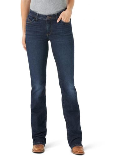 Wrangler Willow Mid Rise Performance Waist Boot Cut Ultimate Riding Jean - Blue
