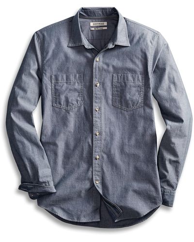 Goodthreads Slim-fit Long-sleeve Double Pocket Work Shirt - Blue