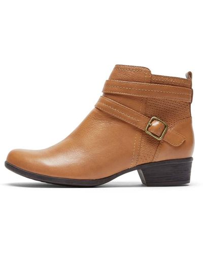 Rockport Carly Strap Boot Ankle - Brown