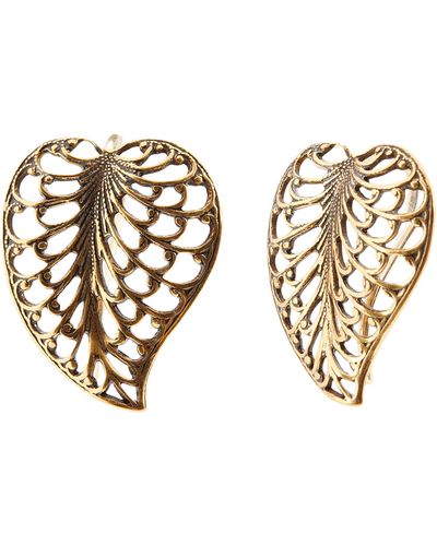 ALEX AND ANI Princess Of Hearts Earrings Rafaelian Gold One Size - Metallic