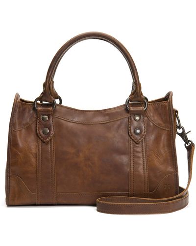 FRYE Ring Dome Brown Cognac Leather Satchel Crossbody Bag – Get Lojos Mojo