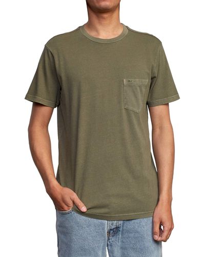 RVCA Ptc Dye Short Sleeve Premium Shirt - Green