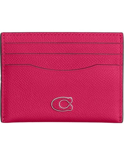 COACH Flat Card Case - Pink