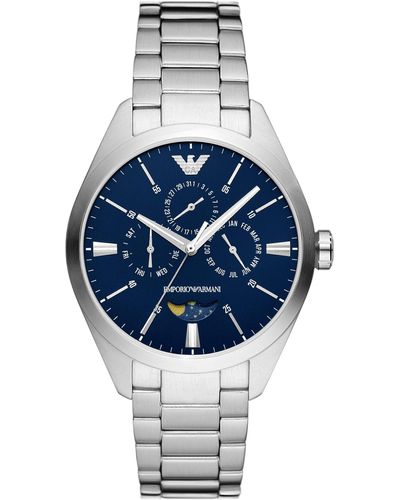 Emporio Armani Chronograph Stainless Steel Bracelet Watch - Metallic