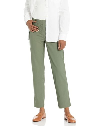 Nanette Lepore Freedom Stretch Flattering Pant With Slit Back Pockets - Green