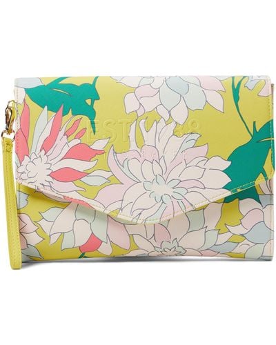 Ted Baker London FLWRY-Floral Printed Envelope Pouch - Gelb