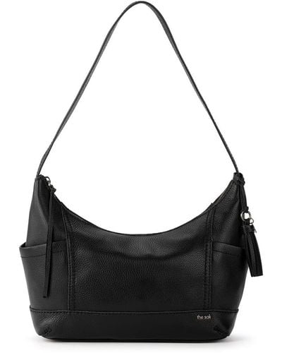 The Sak Womens Kendra Hobo Bag In Leather Timeless Elevated Silhouette Soft Supple Handcrafted Sustainably - Black