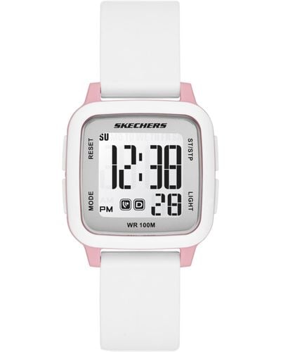 Skechers Holmby Digital White Silicone Watch