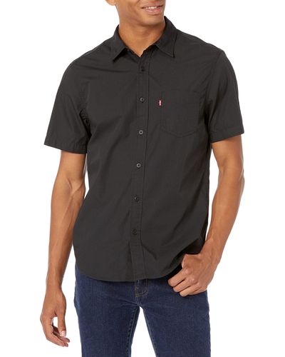 Levi's Classic 1 Pocket Regular Fit Short Sleeve Shirt - Black