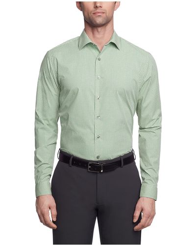 Kenneth Cole Unlisted By Mens Slim Fit Checks And Stripes - Green