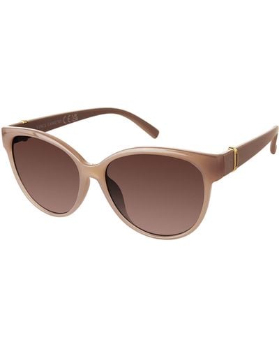 Vince Camuto Vc1085 Cat Eye 100% Uv Protective Round Sunglasses. Luxe Gifts For Her - Black