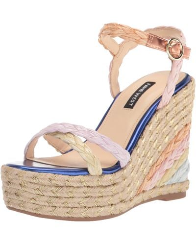 Nine West Caress Wedge Sandal - Blue