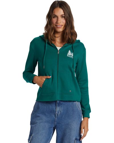Roxy Zip-up Hooded Sweatshirt - Green
