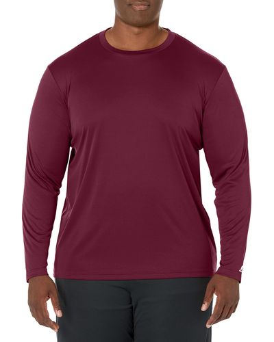 Russell Long Sleeve Performance Tee - Red