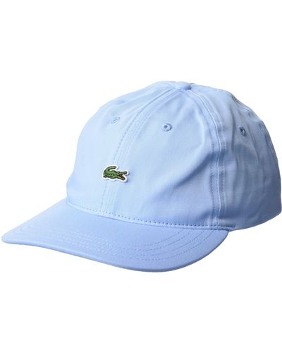 Lacoste Little Croc Twill Adjustable Leather Strap Hat - Blue