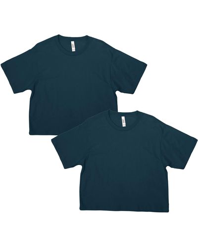 American Apparel Fine Jersey Boxy T-shirt - Blue