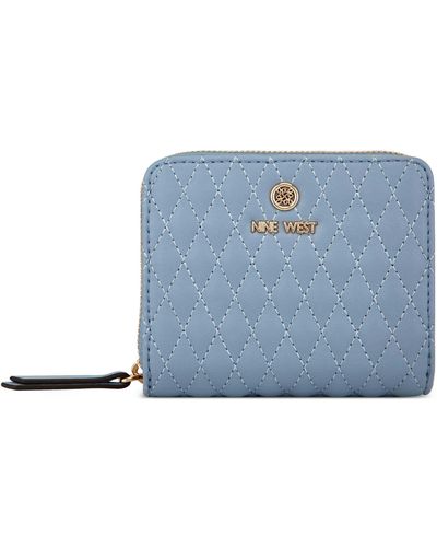 Nine West Linnette Small Zip Around Wallet - Blue