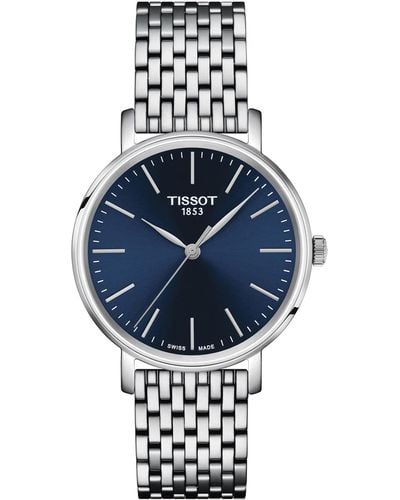 Tissot Everytime 34mm 316l Stainless Steel Case Quartz Watches - Blue