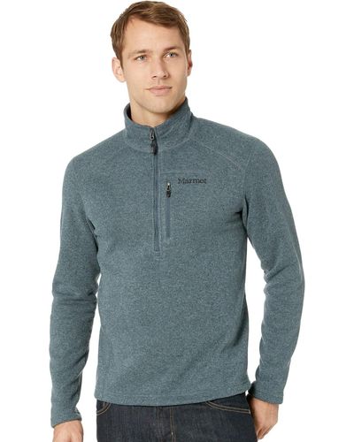 Marmot Drop Line 1/2 Zip Pullover Jacket - Blue