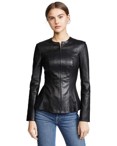 Theory Leather Movement Vip-up Jacket - Black