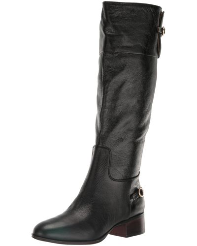 Franco Sarto S Jazrin Tall Riding Boots Black Leather 7.5 M