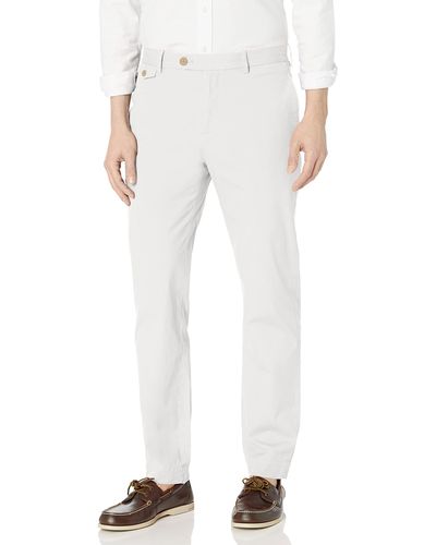 Brooks Brothers Stretch Supima Cotton Poplin Chino Slim Fit Pants - White