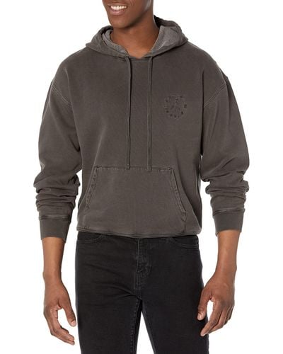 John Varvatos Barbwire Peace Relaxed Hoodie - Gray