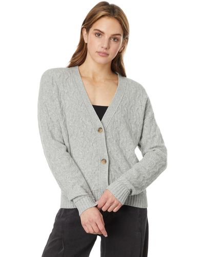Lucky Brand Cozy Cable Stitch Cardigan - Gray