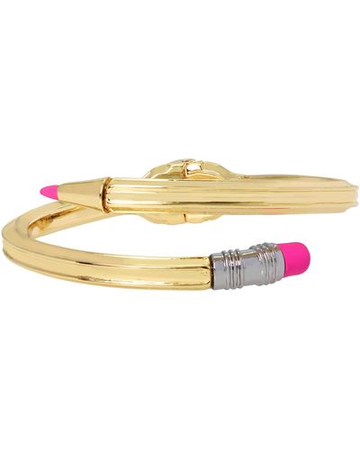 Betsey Johnson Pencil Hinged Bangle - Metallic