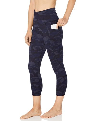 Core 10 All Day Comfort High-waist Side-pocket 7/8 Crop Yoga Legging - Blue