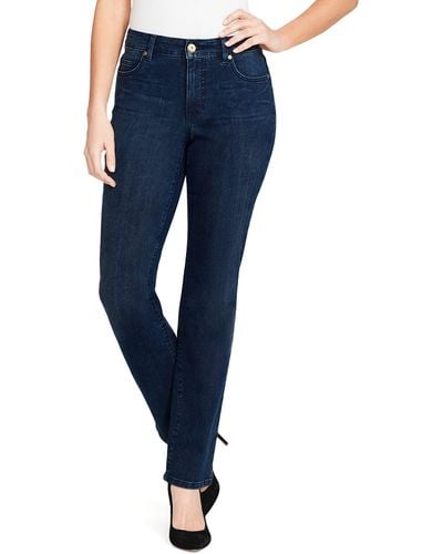 Bandolino Womens Die Signature Fit 5 Pocket Jeans - Blue