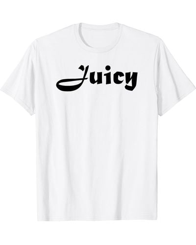 Juicy Couture Juicy Curvy Thic Thick Thicc Plump Bbw Brat Bratty T-shirt - White