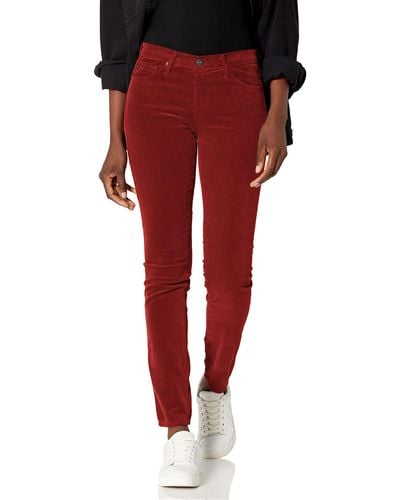 AG Jeans The Prima Tannic Red Corduroy Cigarette Leg