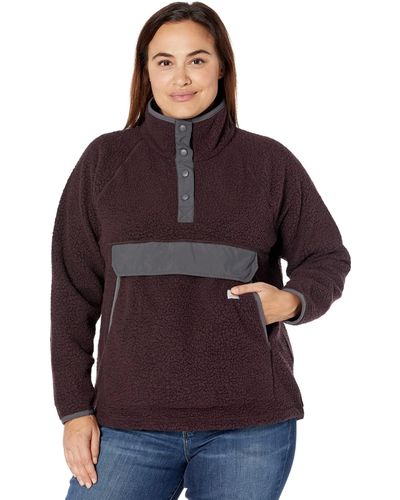 Carhartt Womens Relaxed Fit Fleece Pullover Outerwear - Red