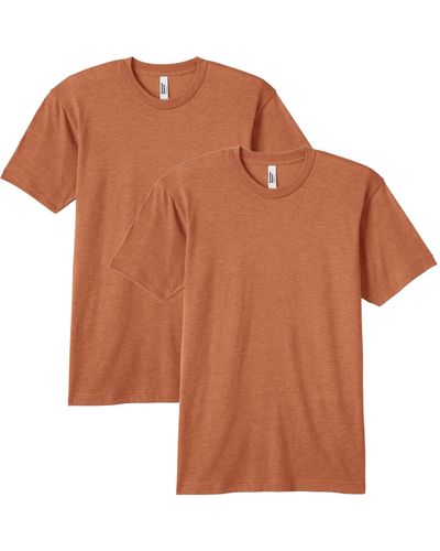American Apparel Tri-blend Track T-shirt - Brown
